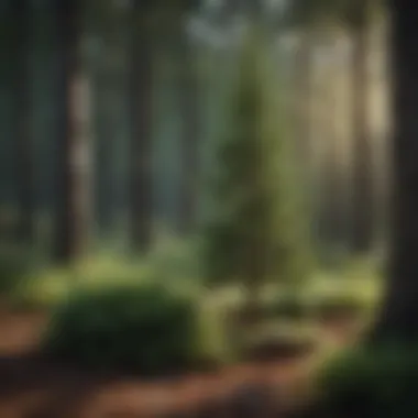 Optimal Planting Strategy for Evergreen Trees Diagram illustrating the optimal planting strategy for evergreen trees