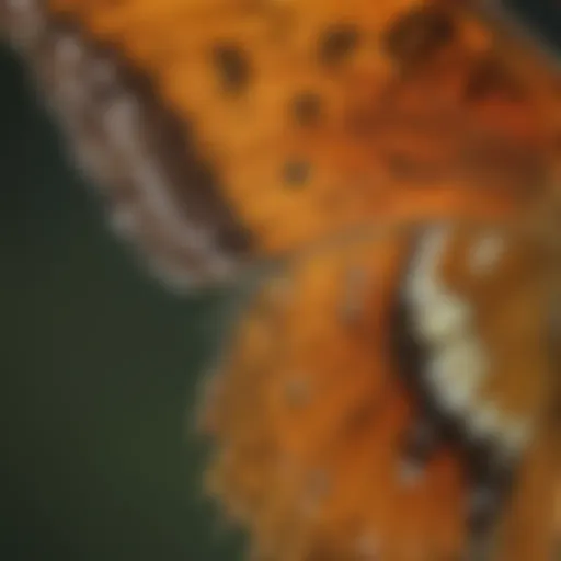 Close-up view of a fritillary butterfly showcasing its intricate wing patterns