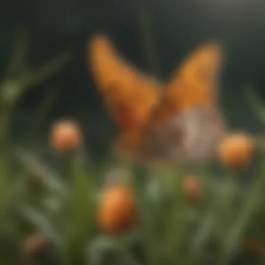 Ecological Role of Fritillary Butterflies Illustration depicting the ecological role of fritillary butterflies in their ecosystem