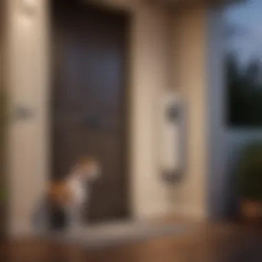 Integration of Electronic Dog Doors with Smart Home Systems A smart home dashboard displaying the electronic dog door controls