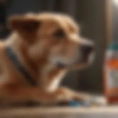 A dog being treated with care and compassion A dog receiving medication