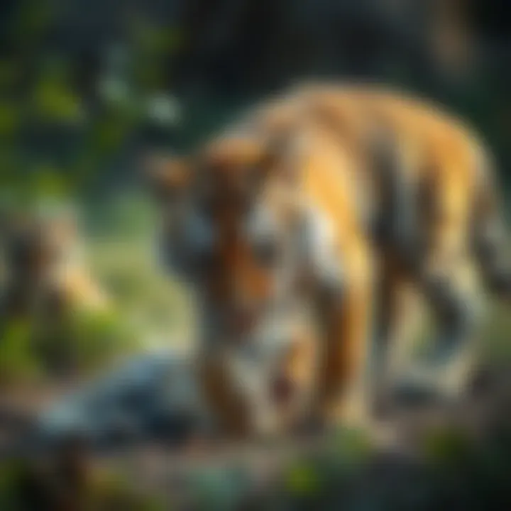The Playfulness of Young Tigers Tiger cubs playing in the wild, showcasing their playful nature