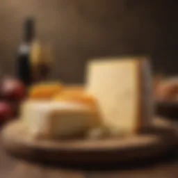 A selection of the longest-aged cheeses on a rustic wooden board