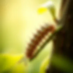 Caterpillar in its natural habitat