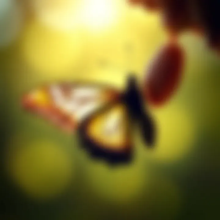 Emerging butterfly from the chrysalis