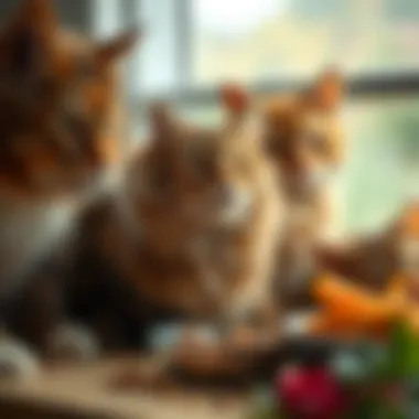 Diverse Breeds and Their Dietary Needs Diverse cat breeds enjoying their meals