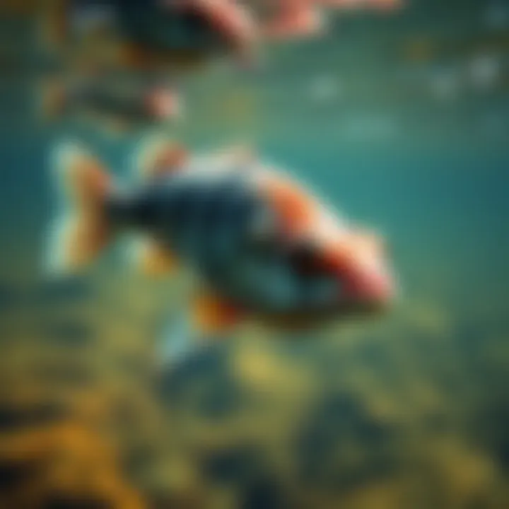 An endangered freshwater fish species swimming in clear waters