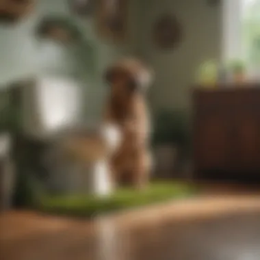 Setting up the Potty Patch in a home