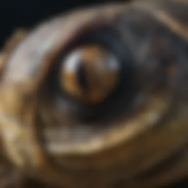 Close-up of a turtle's nostrils adapted for underwater living