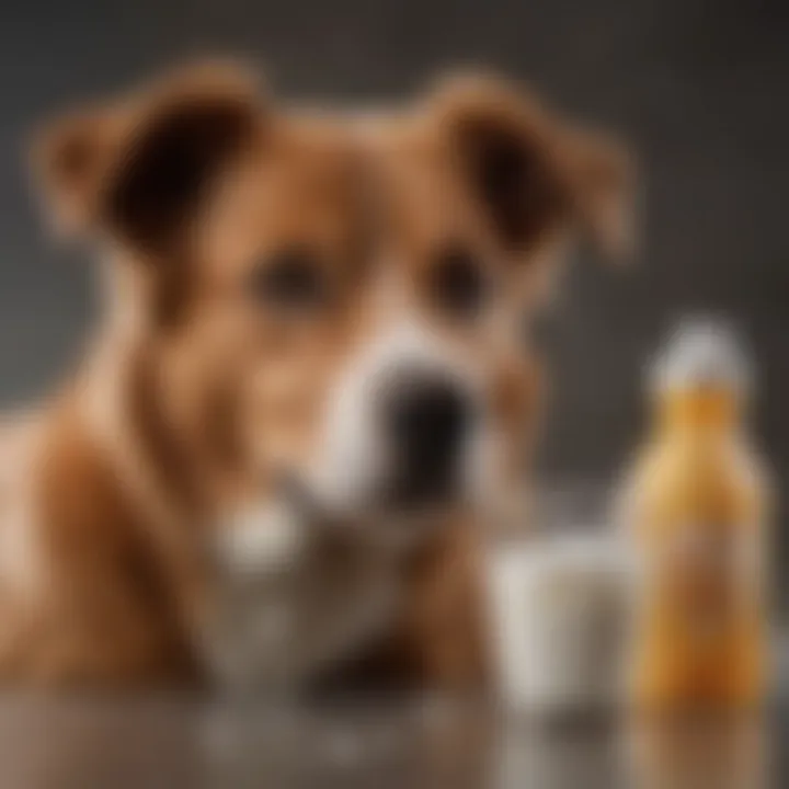 A selection of alternative hydration options for dogs, excluding milk.