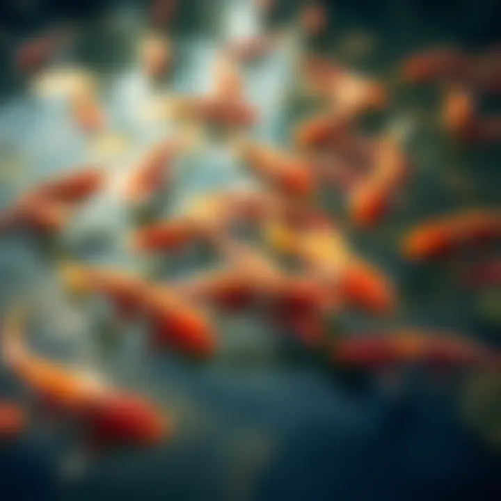 A serene pond teeming with fish that feed on mosquito larvae