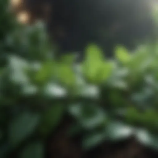 Peppermint plant showcasing its lush green leaves
