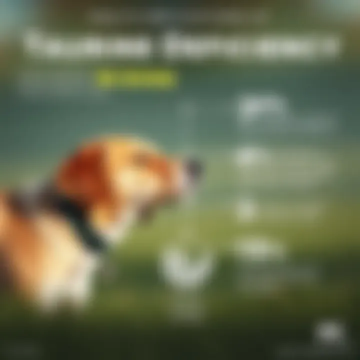 Infographic on symptoms and health issues related to taurine deficiency in dogs