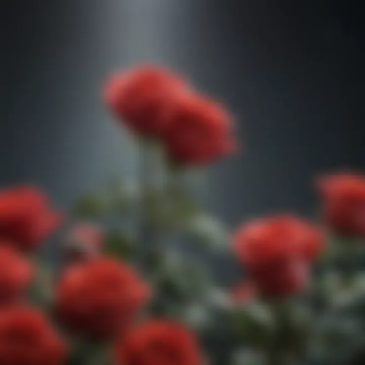 Innovative preservation technology displayed with roses.