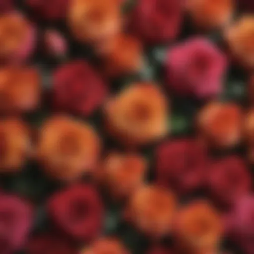 Exquisite arrangement of preserved roses showcasing vibrant colors and textures.