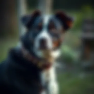 Elegant leather dog collar on a beautiful dog