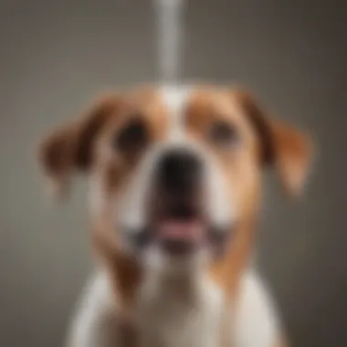 A happy dog post-bath, showcasing the effectiveness of proper hygiene with a pet shower head.