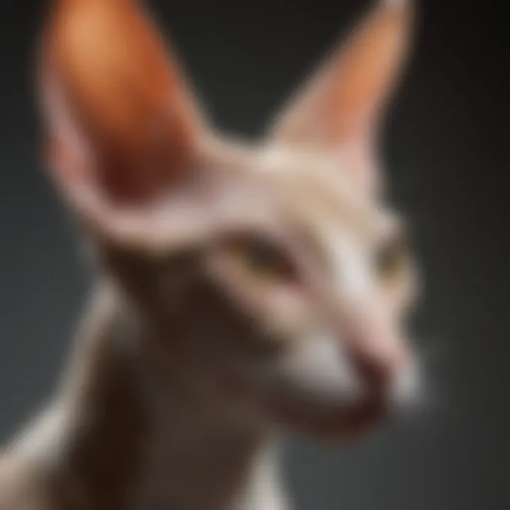 Veterinarian examining a Cornish Rex cat