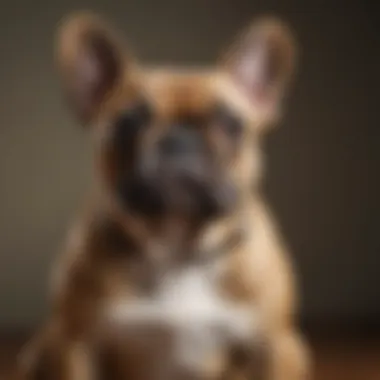 A rare French Bulldog adorned with distinctive features and a playful expression