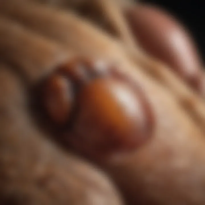 Tick Infestation on Dog's Paw