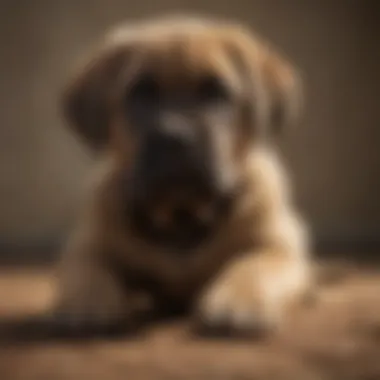 Mastiff puppy training with positive reinforcement