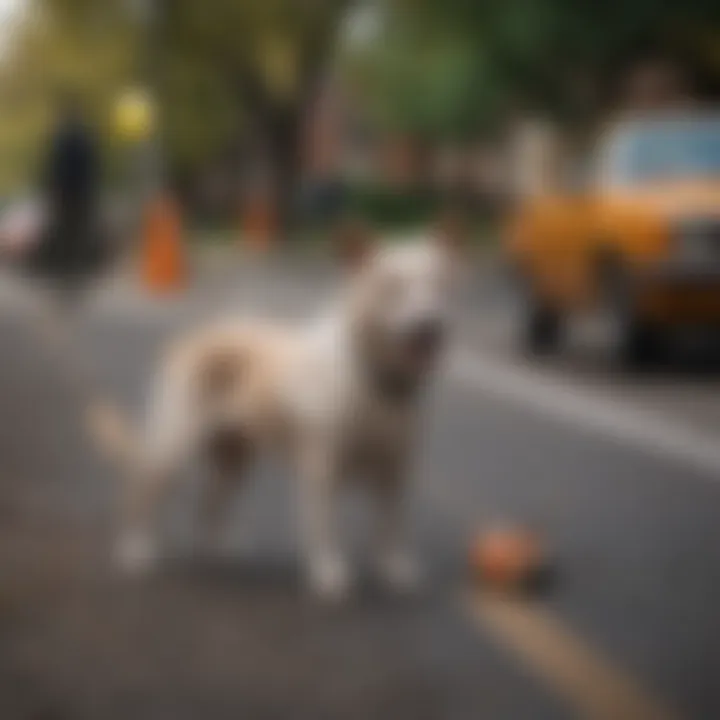 Owner engaging in positive reinforcement training with a dog.