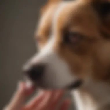 A veterinarian examining a dog, showcasing professional care and attention to eye health.