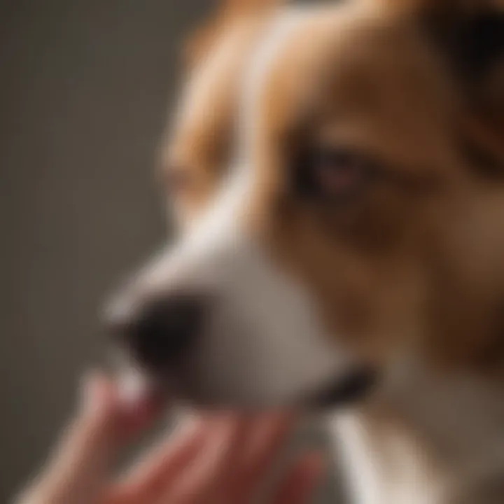 A veterinarian examining a dog, showcasing professional care and attention to eye health.