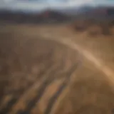 Aerial view of desert landscape in Tucson