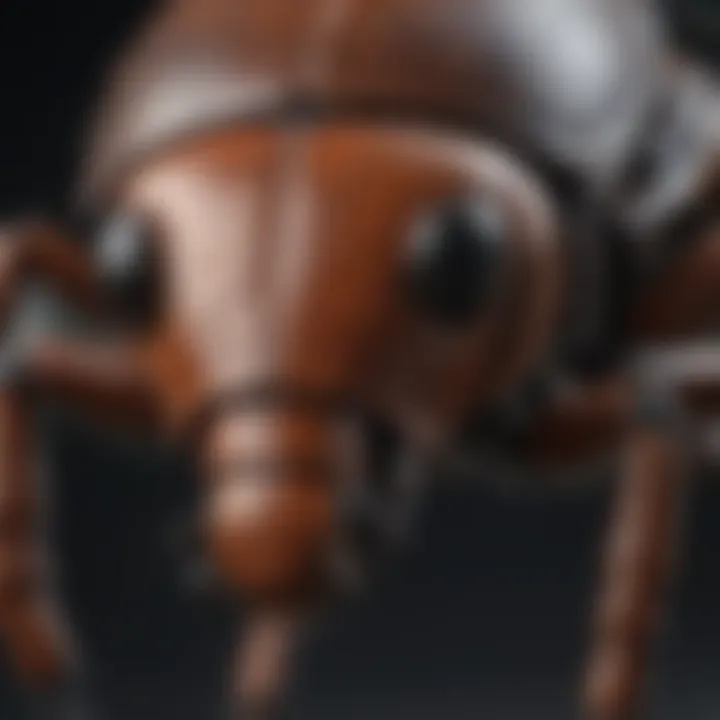 Detailed image of a beetle's exoskeleton texture