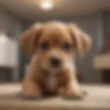 Puppy with a confused expression