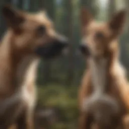 Illustration of dog body language signals