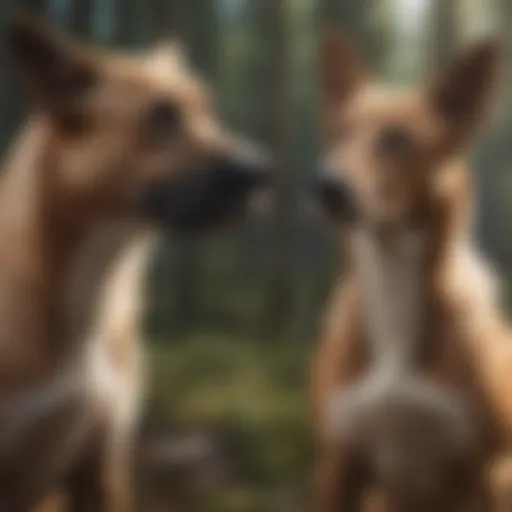 Illustration of dog body language signals