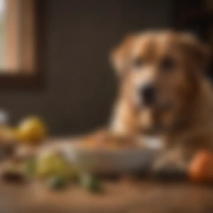 A bowl of nutritious food for older dogs