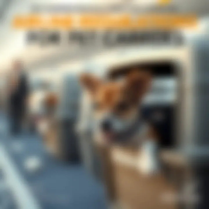 An infographic displaying airline regulations for pet carriers