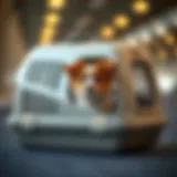 A sleek and stylish airline-approved pet carrier