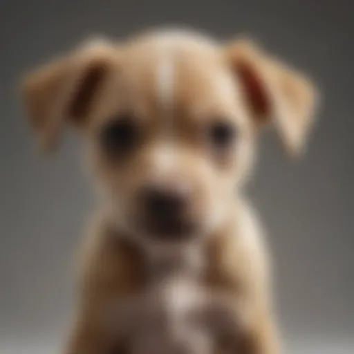 Puppy with itchy skin showing signs of mange