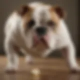 Bulldog displaying signs of an allergic reaction
