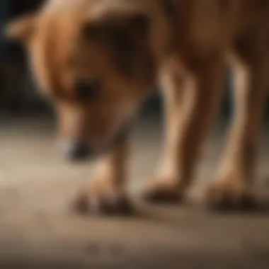 Caring for Your Dog's Paws Pet owner examining a dog's paw