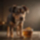 A dog experiencing discomfort indicating gastrointestinal issues