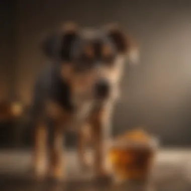 A dog experiencing discomfort indicating gastrointestinal issues