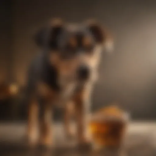 A dog experiencing discomfort indicating gastrointestinal issues