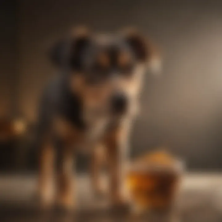 A dog experiencing discomfort indicating gastrointestinal issues