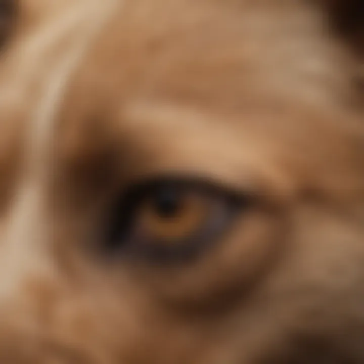 Close-up of a dog's skin showing irritation