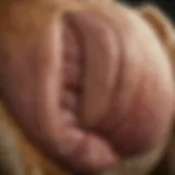 A close-up of a dog's belly, emphasizing the digestive system.