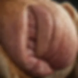 A close-up of a dog's belly, emphasizing the digestive system.