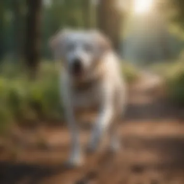 Dog Limping During Walk A dog limping during a walk as a sign of hip dysplasia