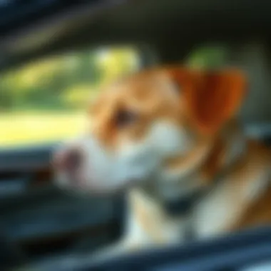 Signs of Motion Sickness in Dogs Dog showing signs of motion sickness in a car