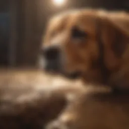 Dog experiencing vomiting.