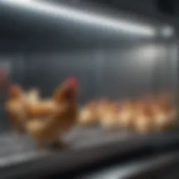 A modern automatic chicken incubator showcasing digital controls and a transparent window.